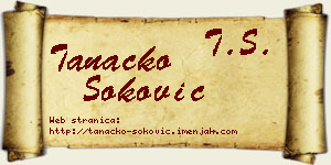 Tanacko Soković vizit kartica